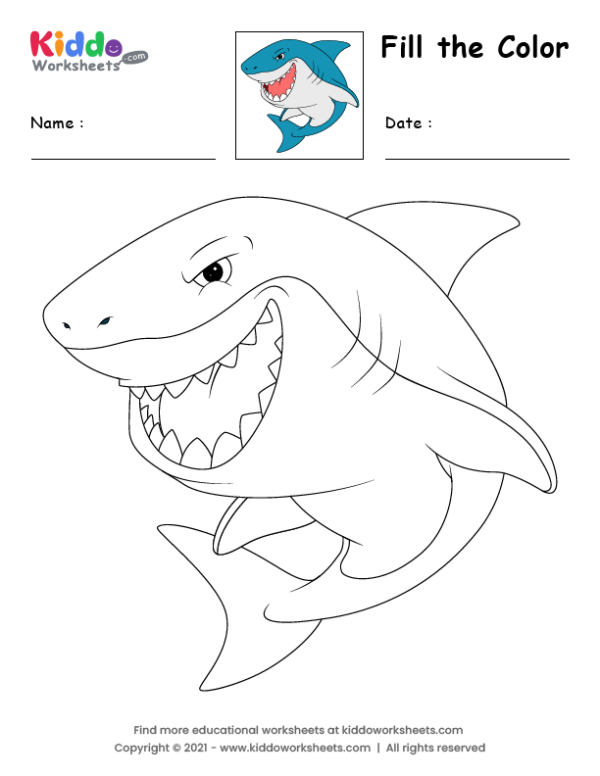 coloring pages shark
