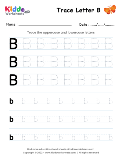Tracing Letter B