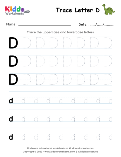 Tracing Letter D