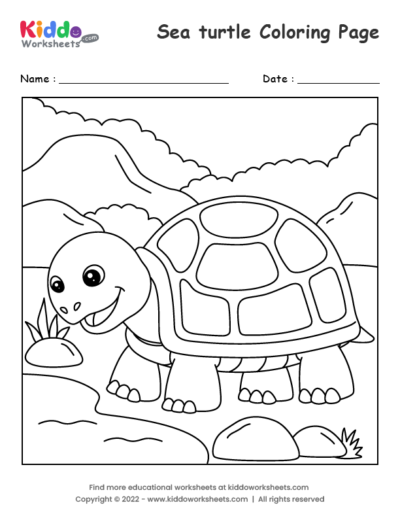 Sea turtle coloring page