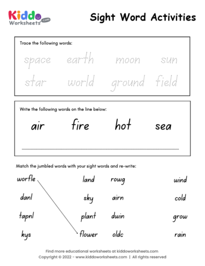 Sight Word Activities 3