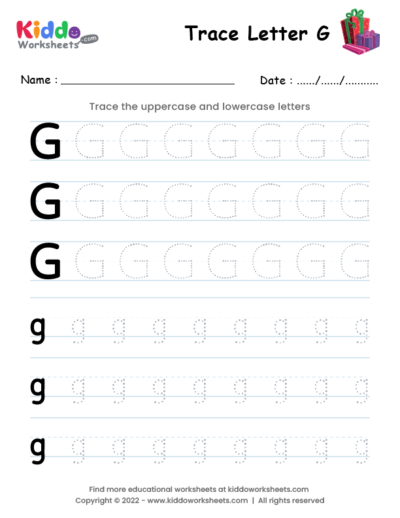 Tracing Letter G
