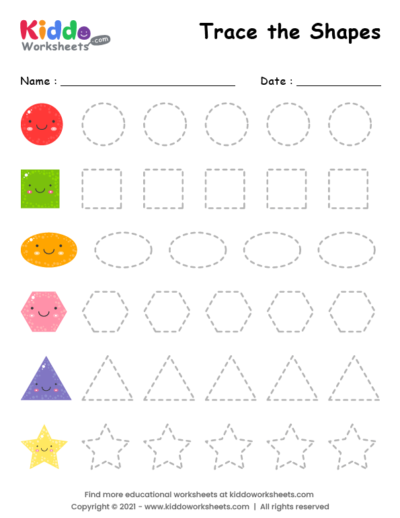 Tracing Shapes Worksheet
