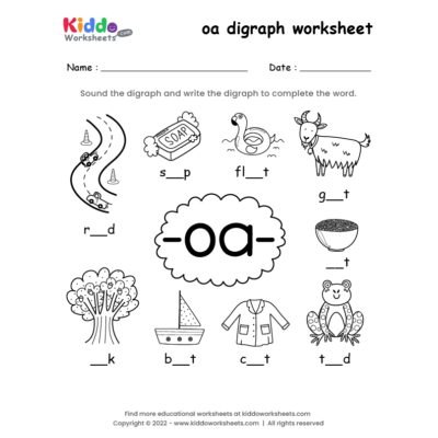 oa digraph worksheet