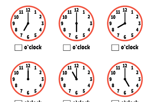 what time is it worksheet 5